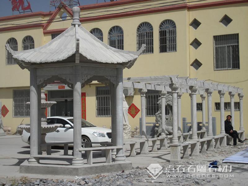 石雕长廊石亭子 石雕长廊石亭子